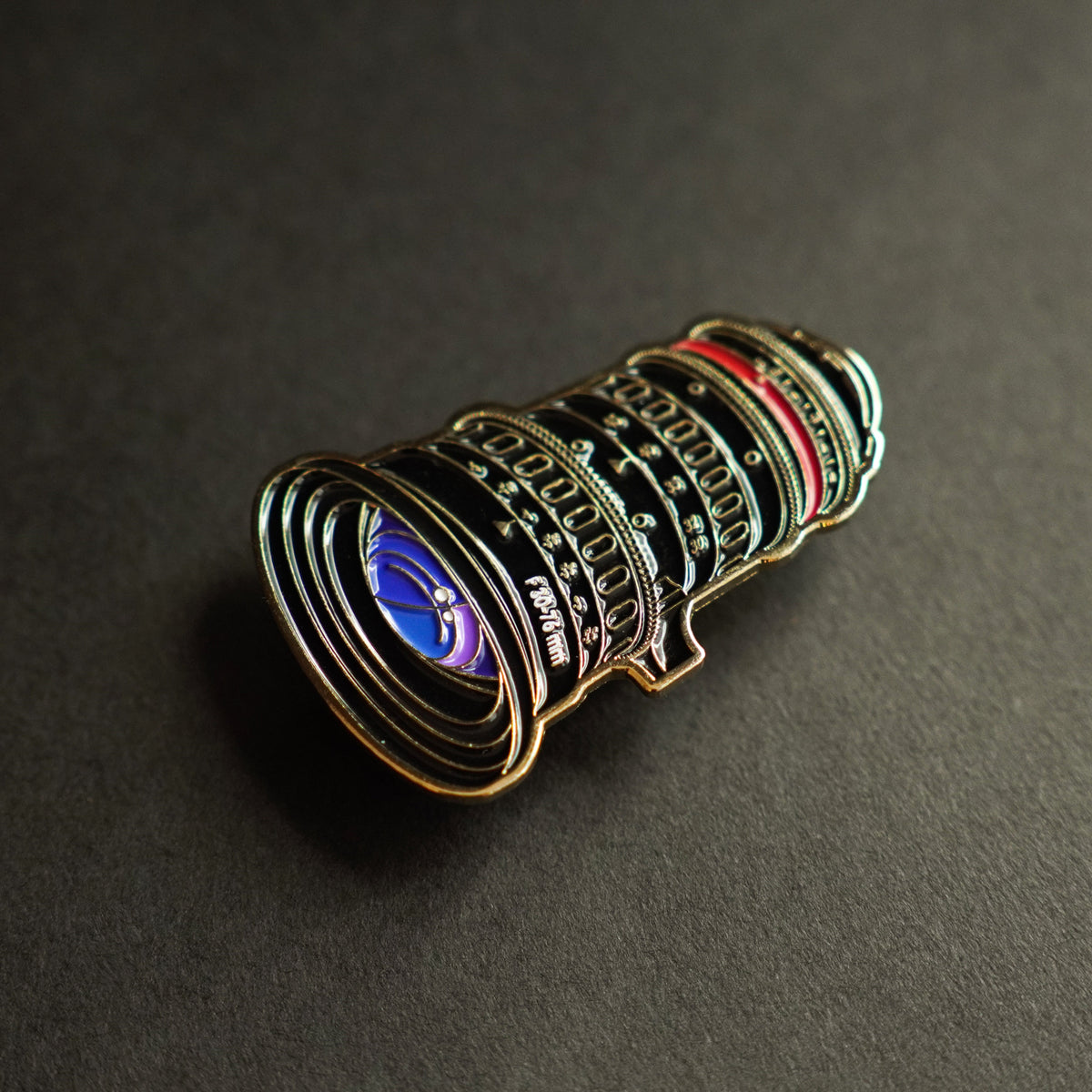 Cine Zoom Lens Enamel Pin side