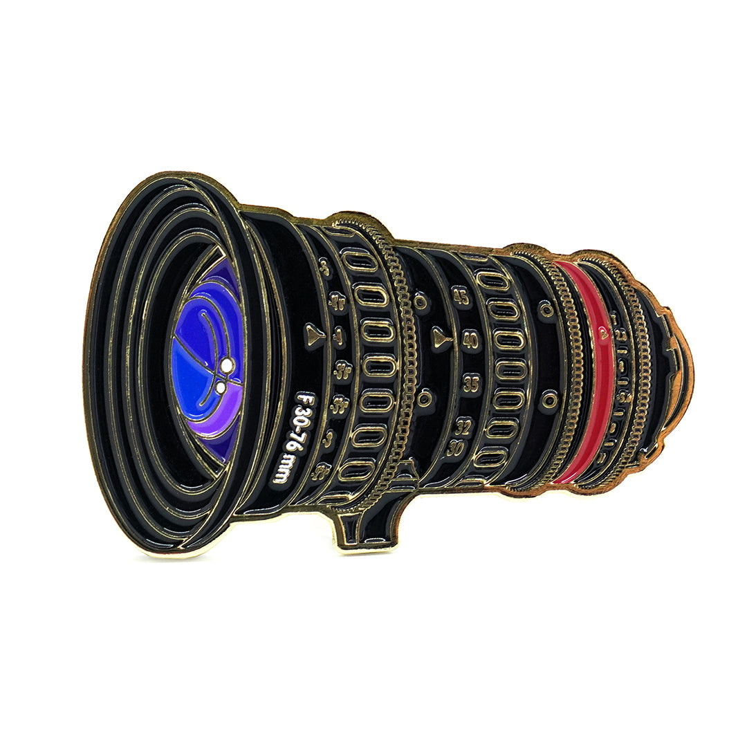 Film Pin Society Cine Zoom Lens Enamel Pin