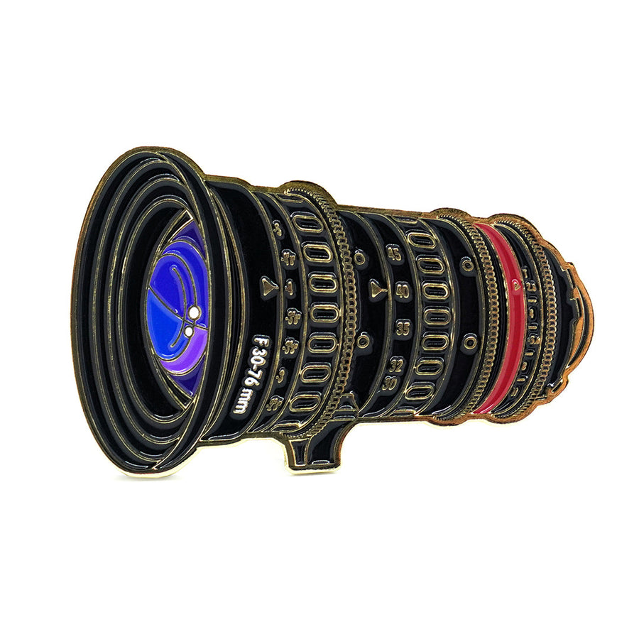 Film Pin Society Cine Zoom Lens Enamel Pin