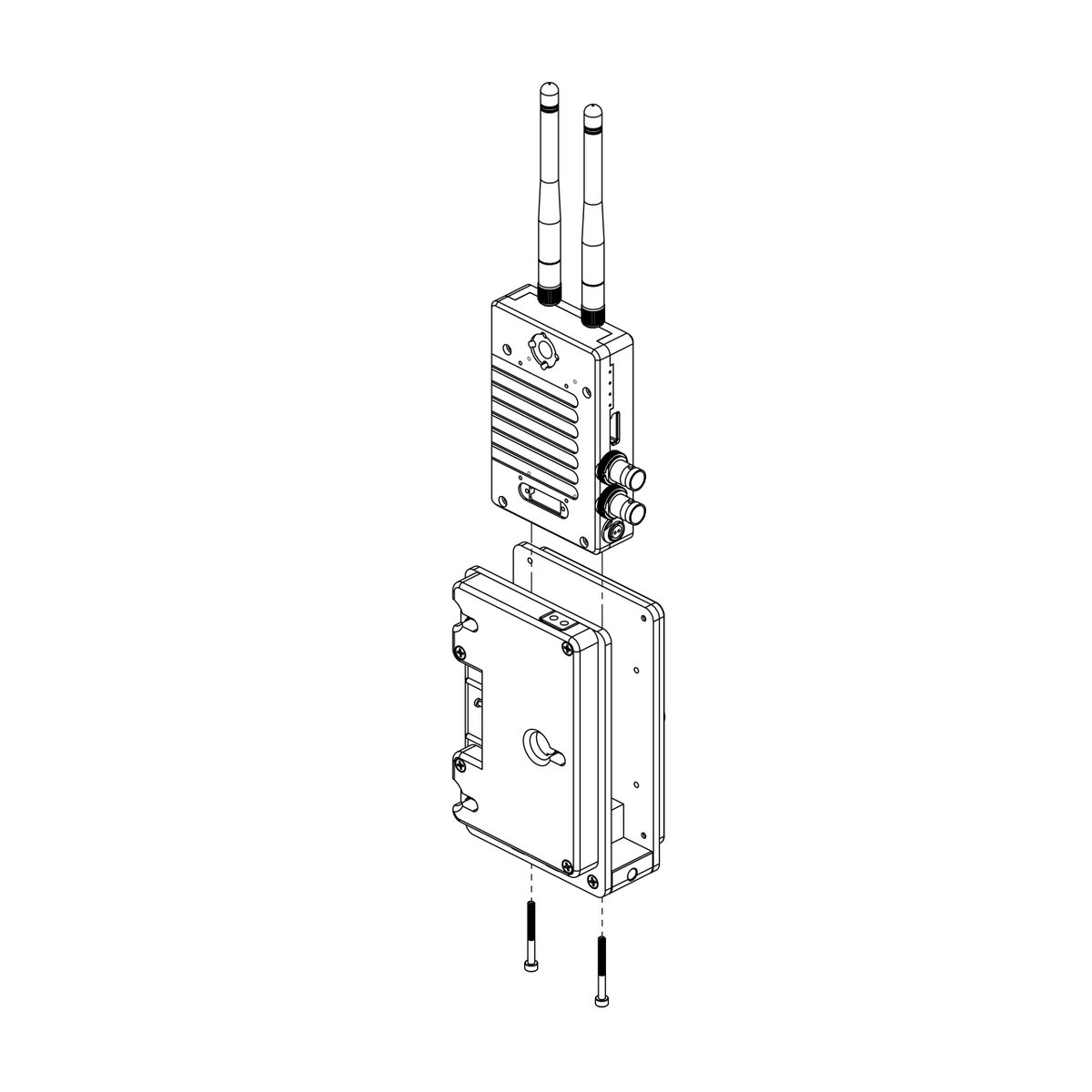 Teradek Bolt Dual Battery Plate Mount 14.4V RX AB-Mount