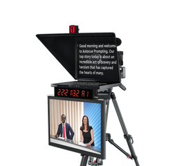17" Pioneer Teleprompter Package with Clock, Tally and Talent Monitor
