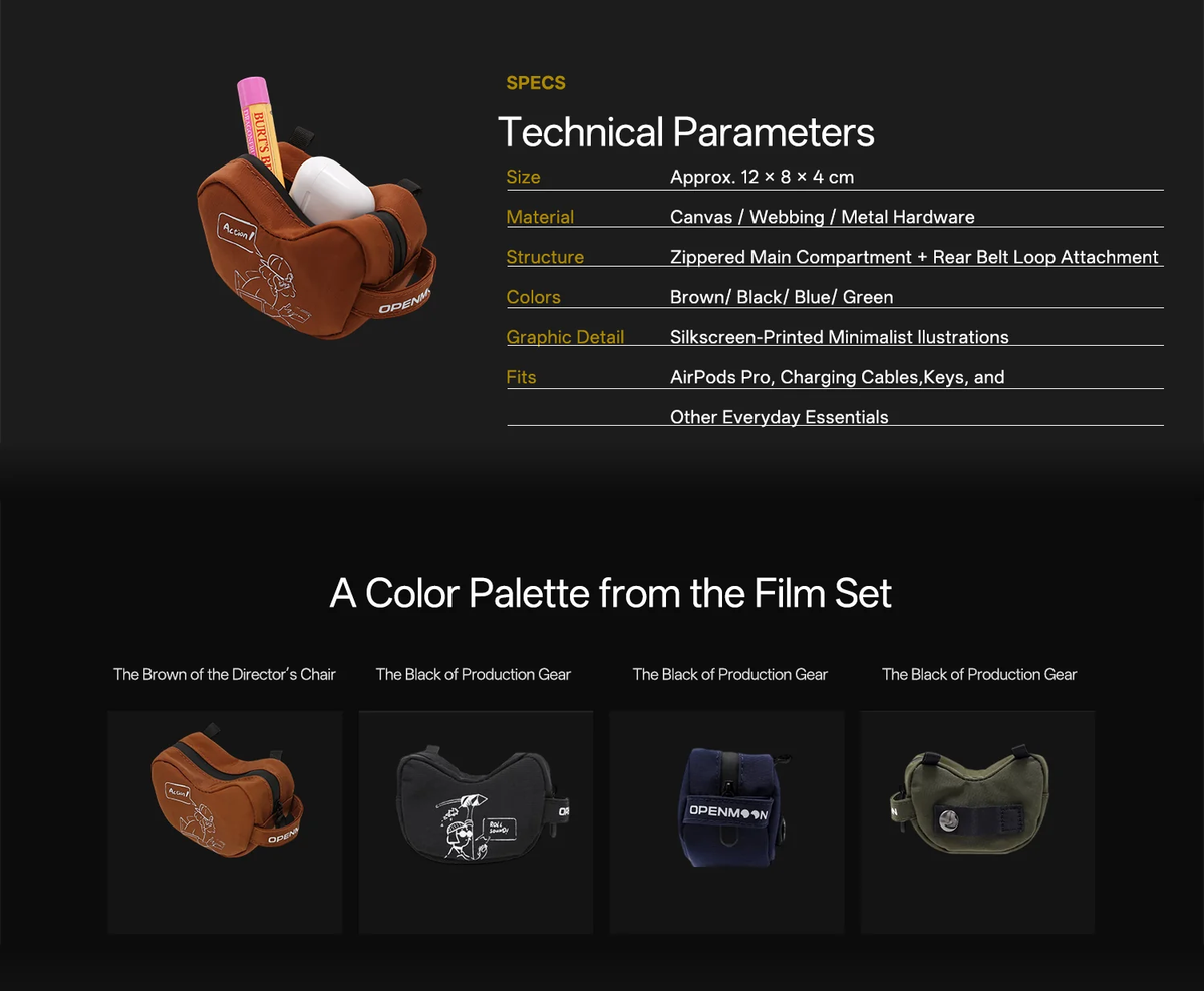 OpenMoon Mini Cine Saddle Earbuds Pouch