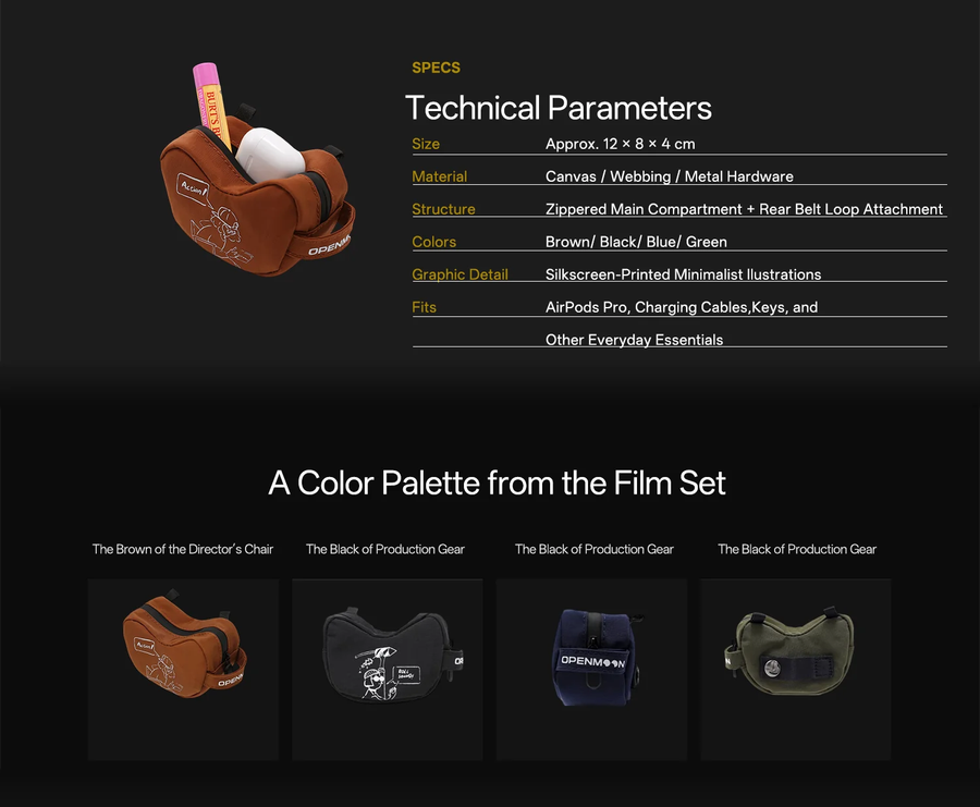 OpenMoon Mini Cine Saddle Earbuds Pouch
