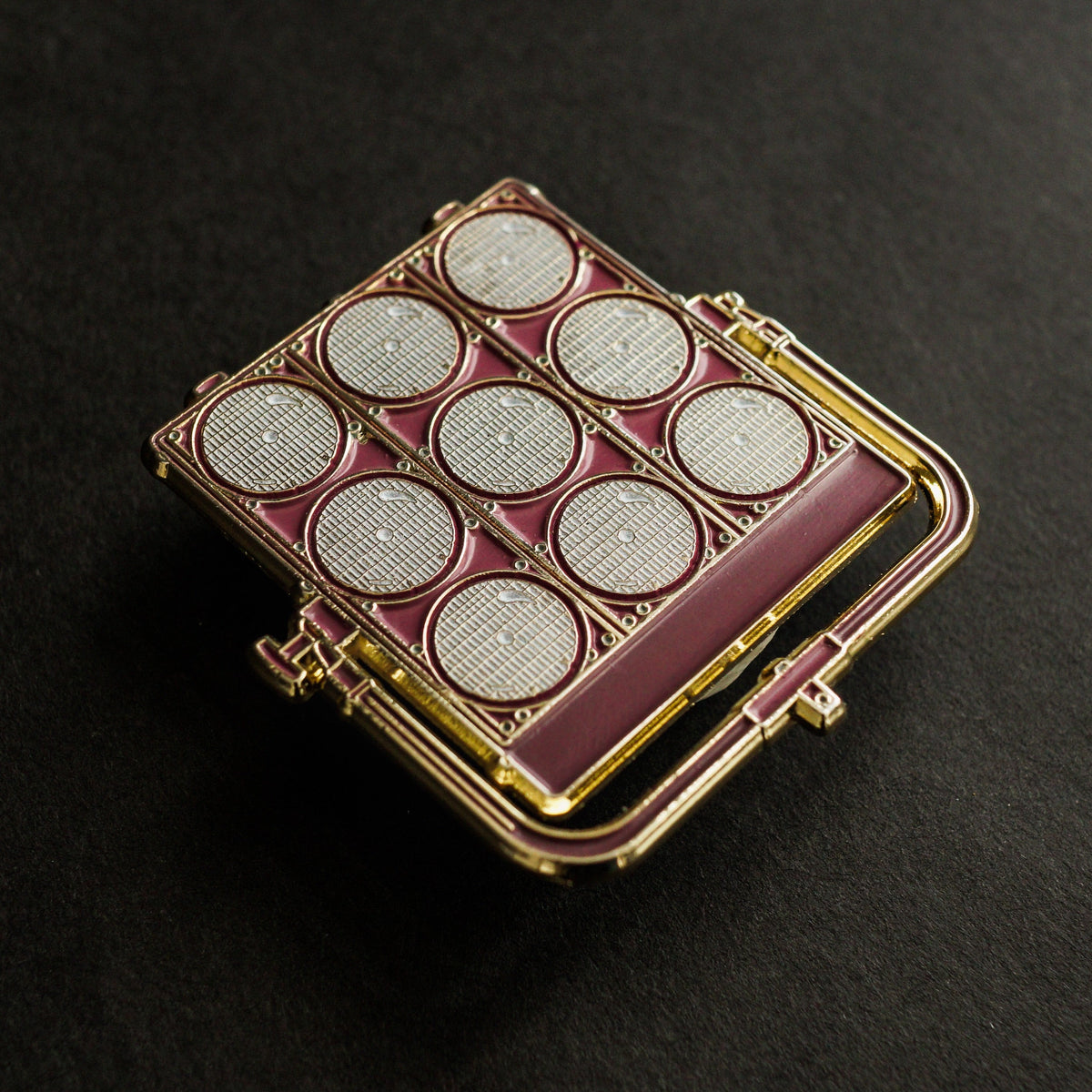9 Light Enamel Pin detail