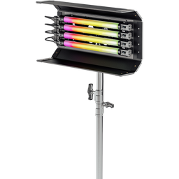 Quasar Science 2' 4-Bank Shell c/w Ossium plate & 4x 2' Rainbow 2 (EU Power Cable)