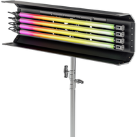 Quasar Science 4' 4-Bank Shell c/w Ossium Plate & 4x 4' Rainbow 2 (EU Power Cable)